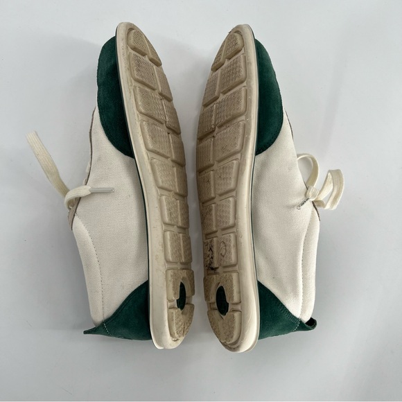 TORY BURCH Mineral Green Ivory Canvas Marina Boat Sneaker 8M - Picture 6 of 11
